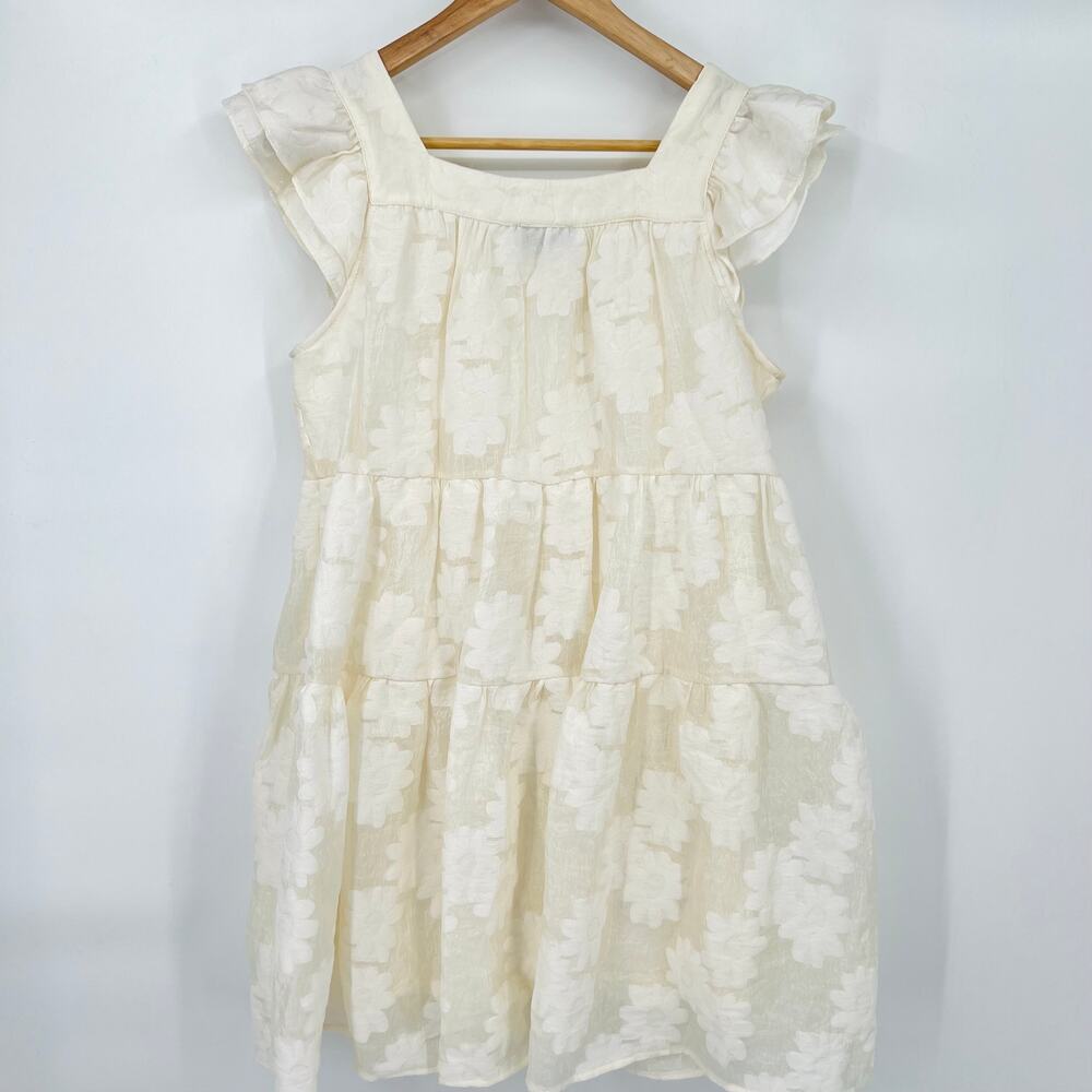 VICI Margarita Blanca Off-White Daisy Tiered Mini Dress Women's Small - Picture 3 of 6